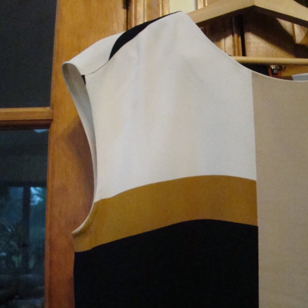 Loft color block Mondrian look tunic summer sleeveless dress, size M - Picture 3 of 6